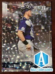 2021 Bowman Platinum #75 Sam Huff ICE FOIL ROOKIE Rangers
